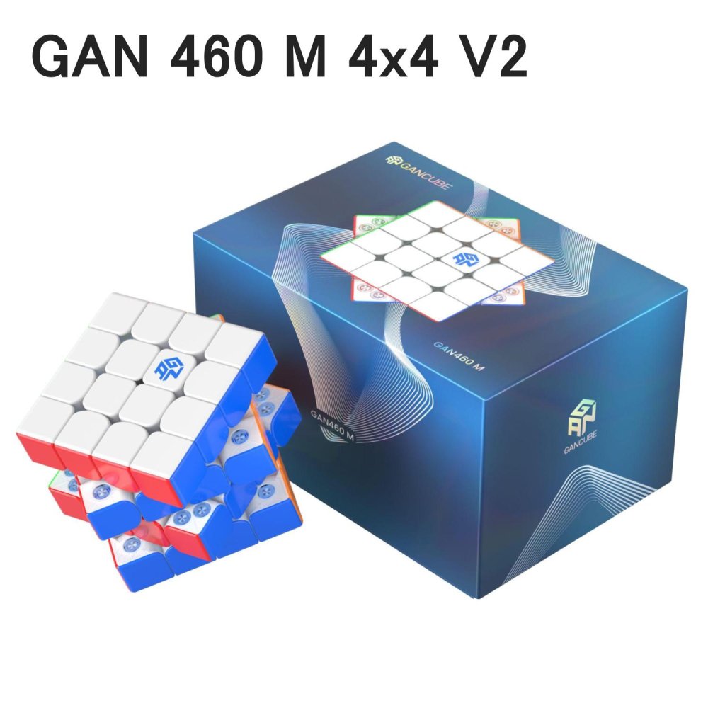 【商品説明】 GAN460M V2は、スピードとコントロールを追求したGANの磁石搭載4x4x4キューブです。安定性を高め、ポップ防止構造と、外層・内層・中層およびコアに合計160個のマグネットを搭載