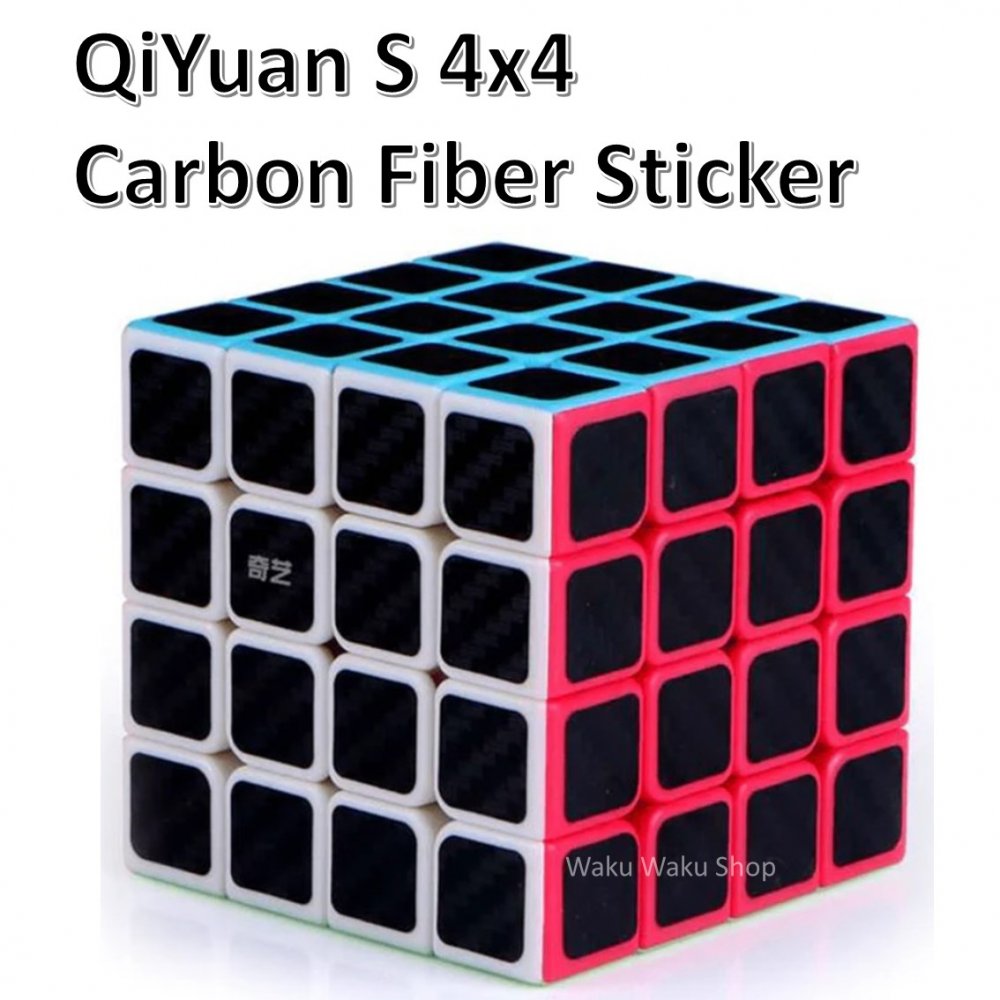 安心の保証付き 正規販売店 QiYi カーボンファイバーシリーズ 4x4x4キューブ Qiyuan S 4x4 Carbon Fiber Sticker おすすめ