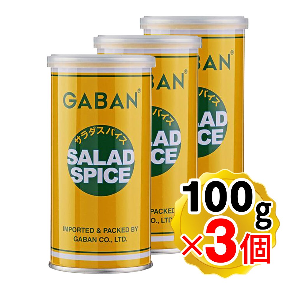 ギャバン サラダスパイス 100g×3個セット 缶入 GABAN 調味料 シーズニング スパイス
