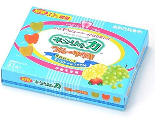 「商品情報」商品の説明 普通のグミより固く噛む力を鍛えるグミ。 もちろん甘味料はキシリトール100%使用です。 虫歯予防効果が期待出来、糖尿病の方も食べられる新発想のお菓子！ キシリトールは、小腸から