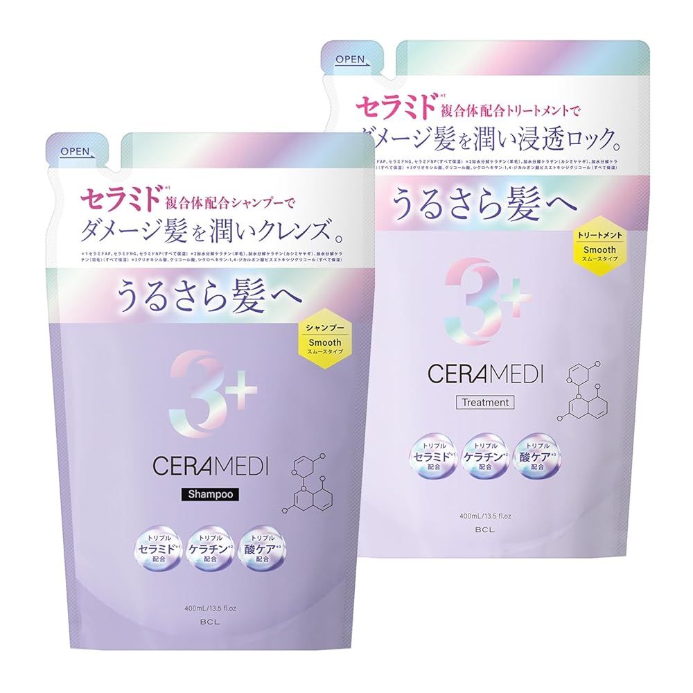 「商品情報」ハイダメージを受けて開いてしまったキューティクルにアプローチ！ トリプルセラミド（セラミドAP、セラミドNG、セラミドNP）配合！ ヘアケアシリーズ「セラメディ」 ロック＆クレンズシャンプ