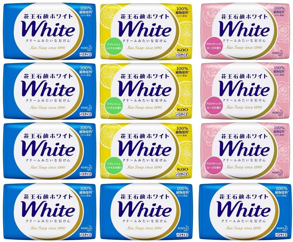 「商品情報」商品の説明 ・花王 kao ホワイト固形せっけん ・【まとめ買い】12個セット ・ホワイトフローラル 130g x 6・アロマティック・ローズ x 3・リフレッシュ・シトラス x3 肌をや