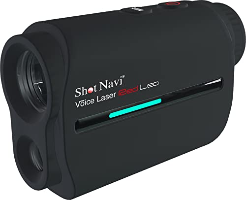 Shot Navi(ショットナビ) ゴルフ レーザー距離測定器 Voice Laser Red Leo BK 視認性 赤色OLED採用 高速0.3秒計測 高低差 充電式 レーザ