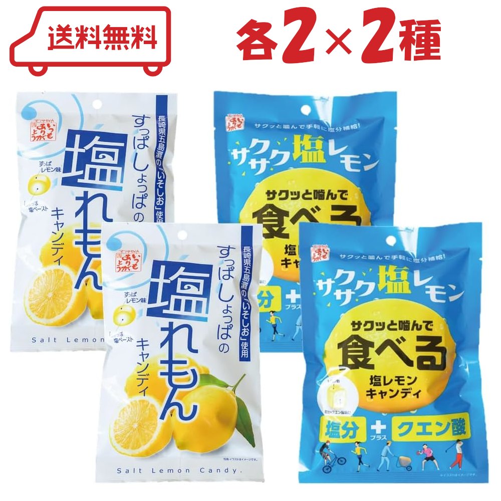 長崎県五島灘の「いそしお」使用。すっぱいれもん飴の中にしょっぱい塩ペーストを閉じ込めた、なめて美味しい「塩れもんキャンディ」と、塩分＋クエン酸で熱さ対策！スポーツはもちろん、炎天下の中お仕事される方な