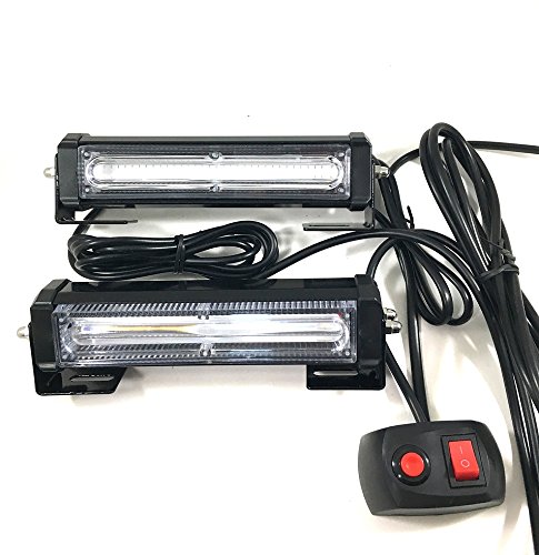 DC12V COB 6LED × 2連 ストロボ フラッシュ ライト キット 発光 パターン 変更可能 リモコン 付き レッド 備品 ブレーキ アクセル 抵抗