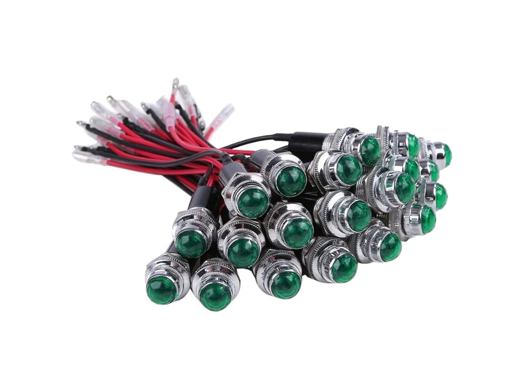 「商品情報」24V LEDパイロットランプ ダイヤカット 16？ 16φ 20個セットの汎用品になります。 バルブ：LED球 配線長さ（約）：15cm 配線 赤+ 黒- 電圧: DC 24V セット内