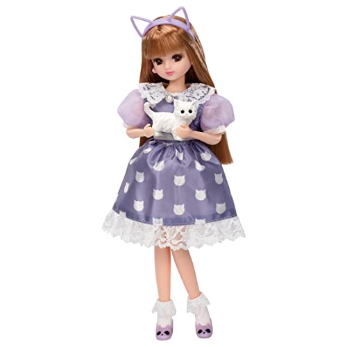 タカラトミー リカちゃん ドレス LW-16 ねこちゃんだいすき 着せ替え おままごと おもちゃ 3歳以上 リカちゃん人形 洋服 服 ドレス ネコ
