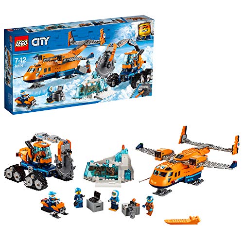 LEGO レゴ シティ 60196 北極輸送ヘリコプターと作業車 レゴブロック レゴシティ おもちゃ 飛行機 車 ミニフィグ セット