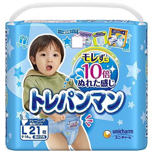 【パンツ Lサイズ】トレパンマン男の子 トイレトレーニング用 (9~14kg)21枚
